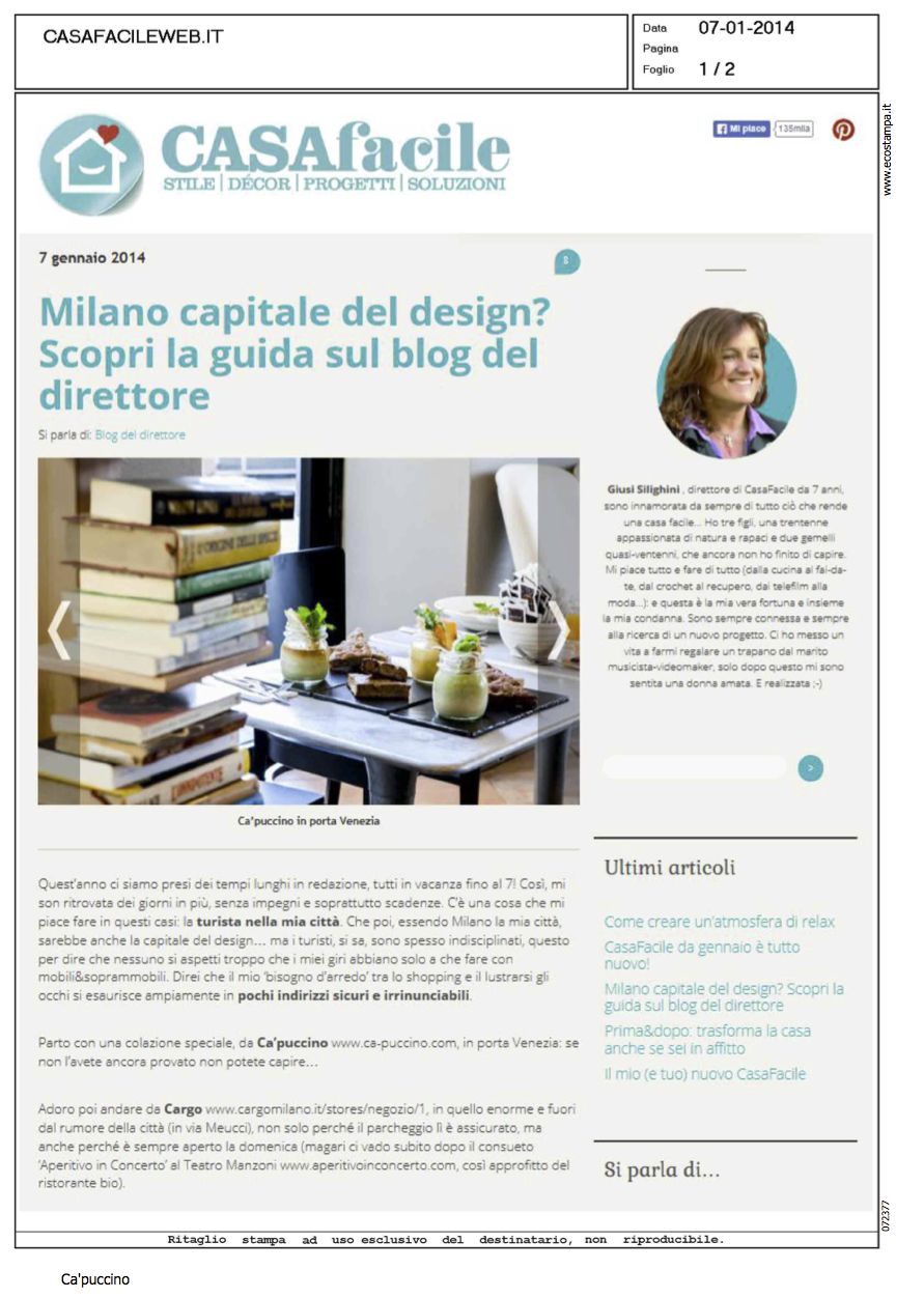Casafacile Web
Gennaio 2014