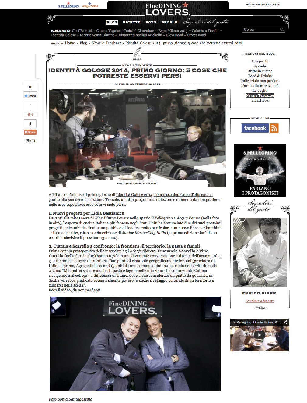 FineDiningLovers
Febbraio 2014
Identità Golose